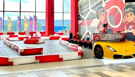 Crazy cart in sales mall